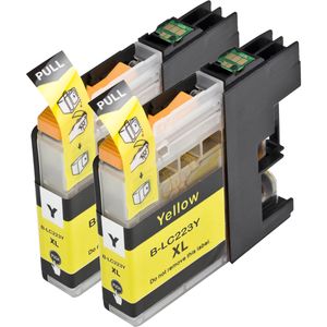 Cartuchos de tinta compatibles Brother LC223 – amarillo, alta capacidad, paquete de 2 (sustituye a LC221)