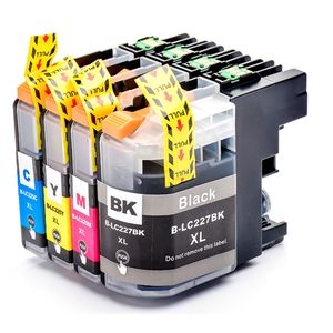 Cartuchos de tinta compatibles Brother LC227 & LC225 – capacidad superalta, paquete de 4
