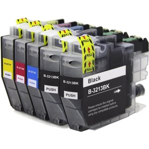Cartuchos de tinta compatibles Brother LC3213 – alta capacidad, paquete de 5