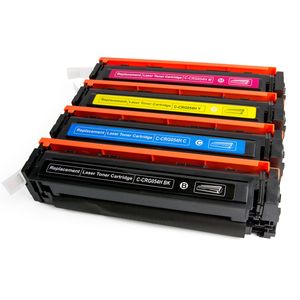 Cartuchos de tóner compatibles Canon 054H – alta capacidad, paquete de 4
