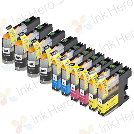 Pack de 10 Brother LC123 (LC121) cartuchos de tinta compatibles alta capacidad (Ink Hero)