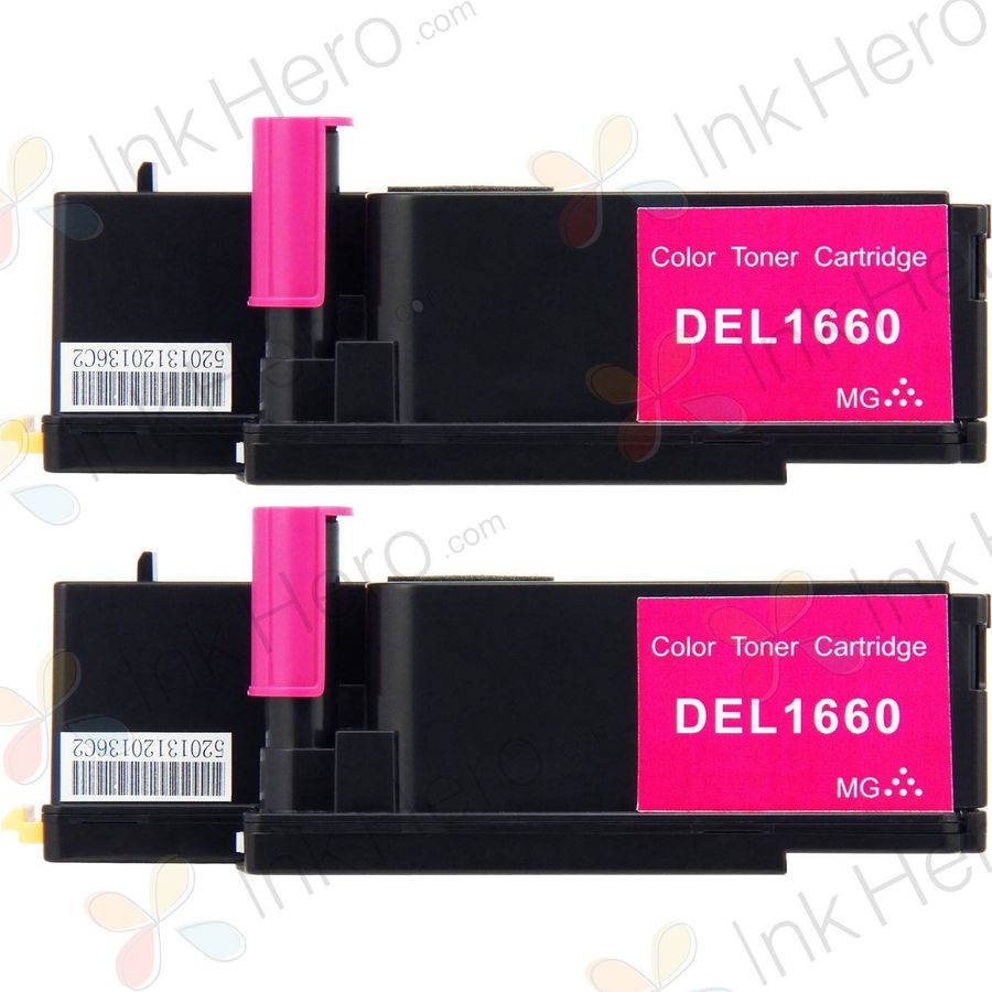 Pack de 2 Dell 593-11033 (8WNV5) toner compatibles magenta (Ink Hero)