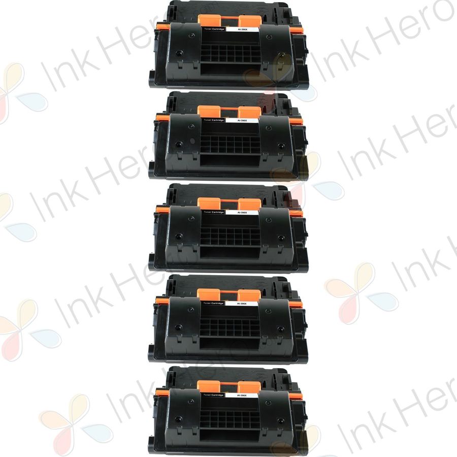 Pack de 5 HP 90X (CE390X) toner compatibles alta capacidad negro (Ink Hero)