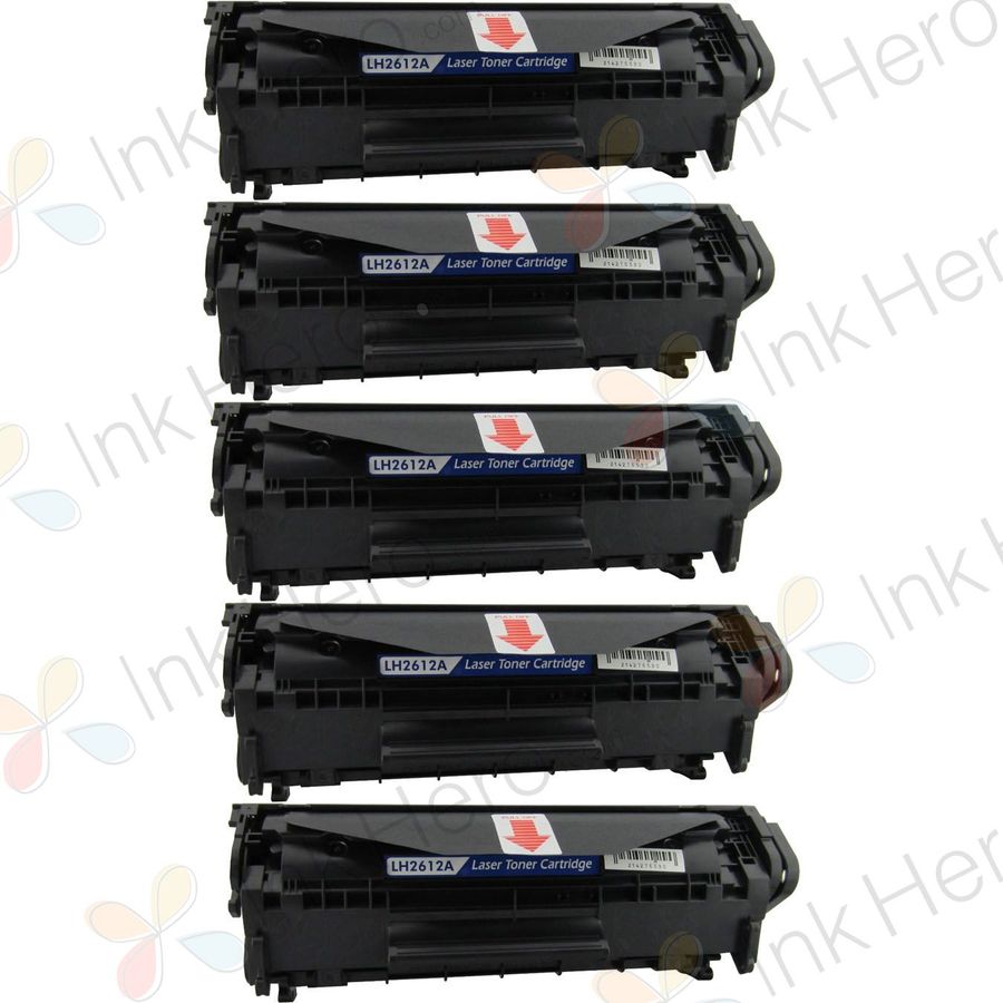Pack de 5 HP 12A (Q2612A) toner compatibles negro (Ink Hero)