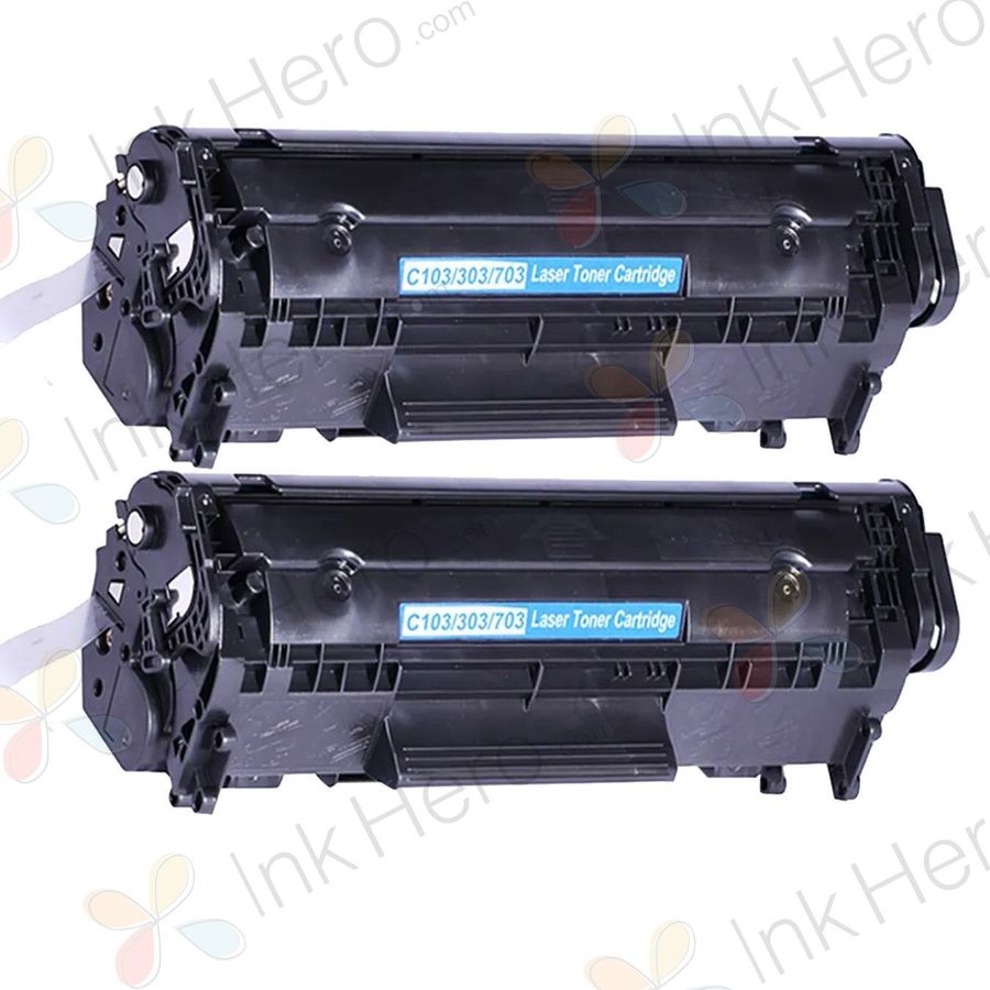 Pack de 2 Canon 703 toner compatibles negro (Ink Hero)