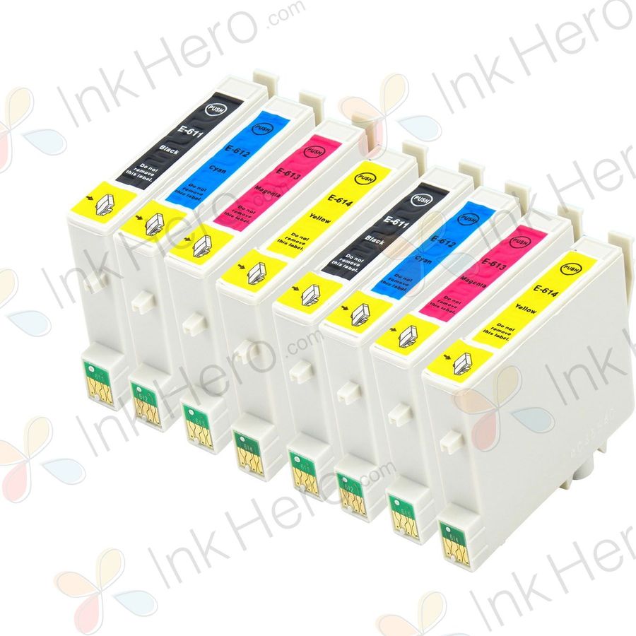 Pack de 8 Epson T0615 cartuchos de tinta compatibles (Ink Hero)