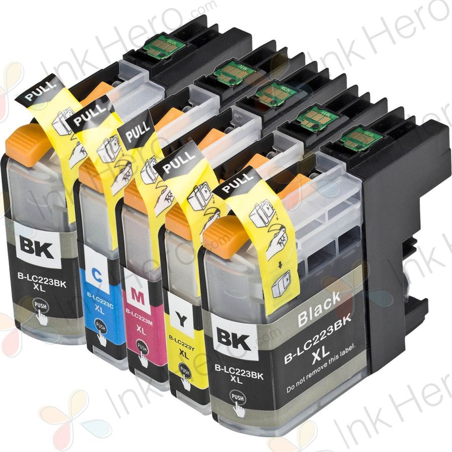 Pack de 5 Brother LC223 (LC221) cartuchos de tinta compatibles alta capacidad (Ink Hero)